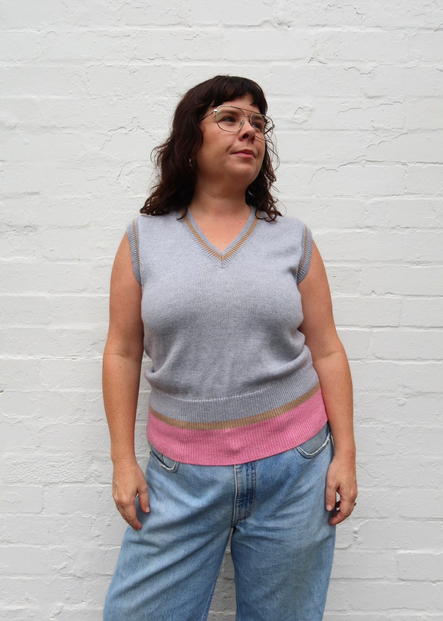 LEE MATHEWS Merino Wool Knit Vest