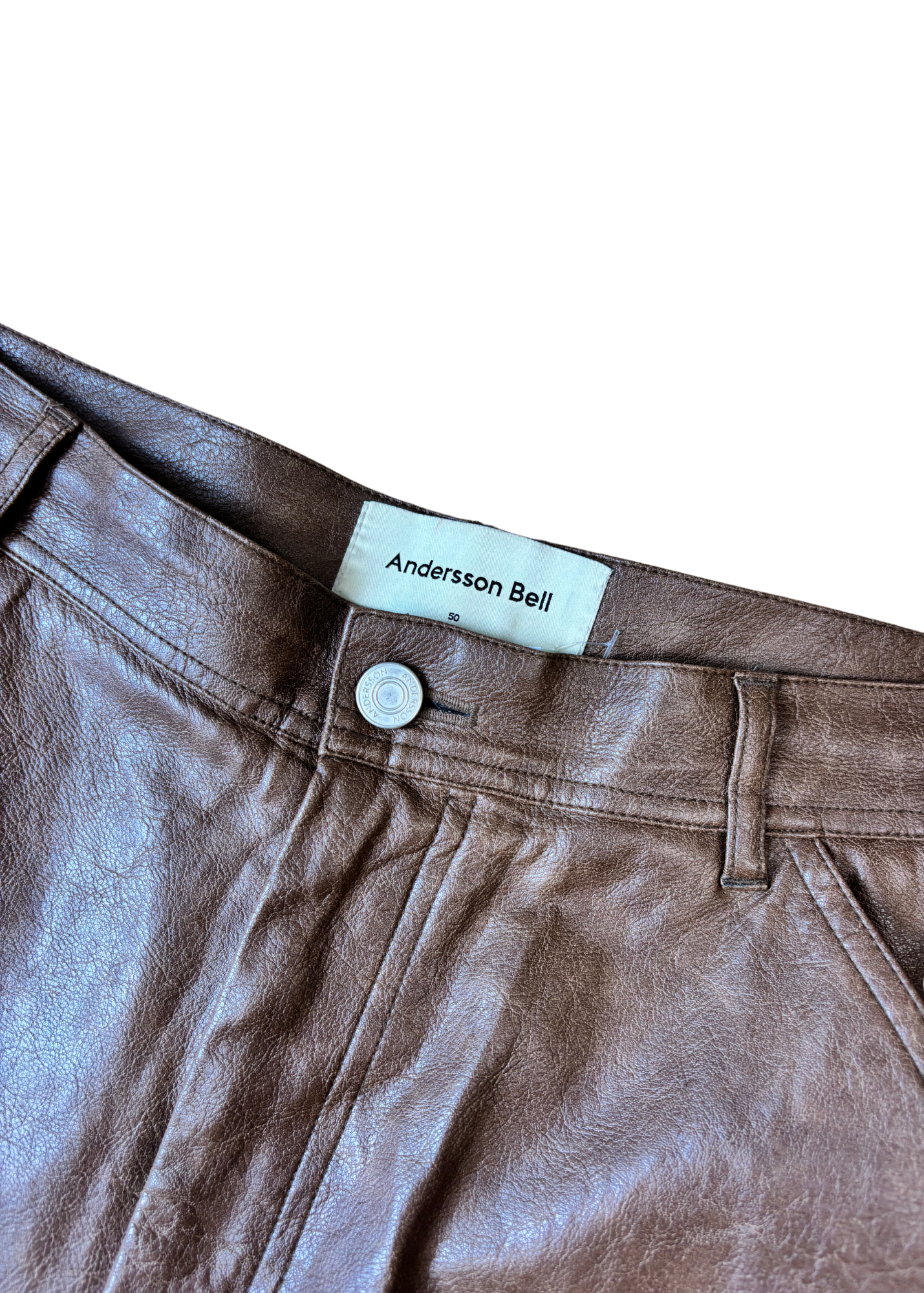 Andersson Bell Faux Leather/Suede Panel Pants