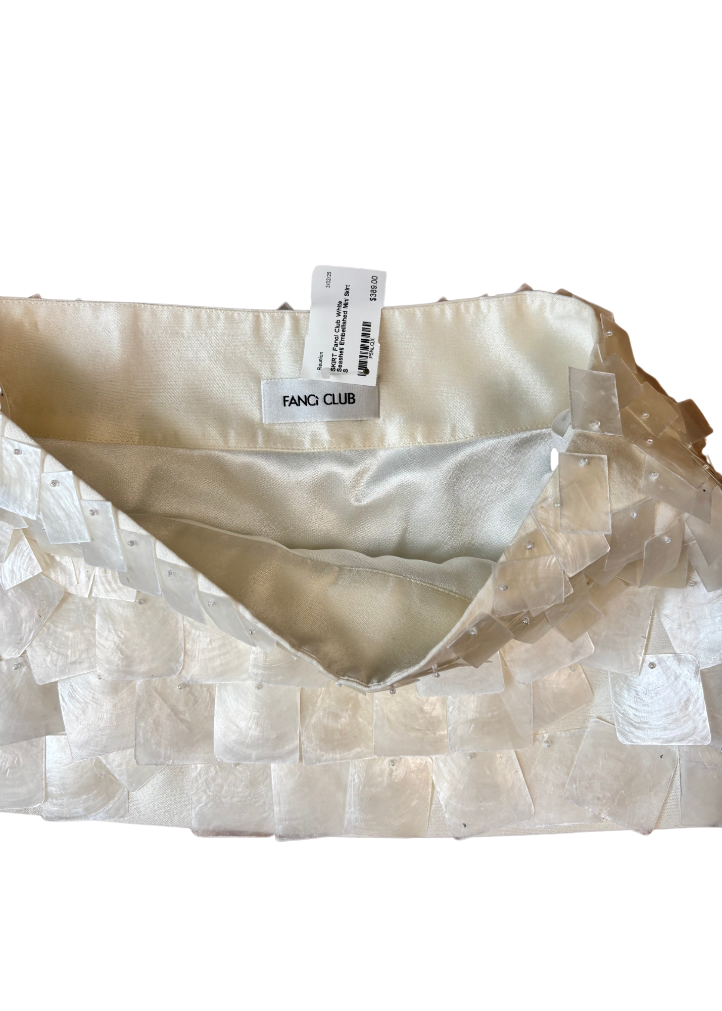 Fanci Club Seashell Embellished Mini Skirt