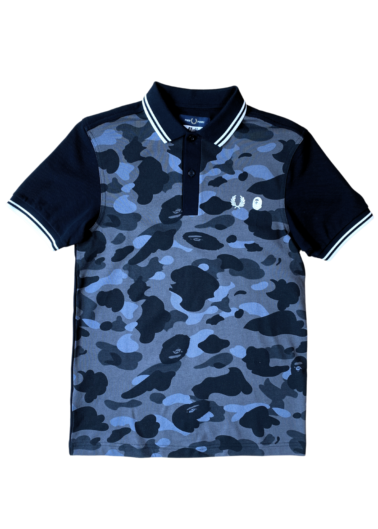 FRED PERRY X A BATHING APE (BNWT) Black Camo Polo