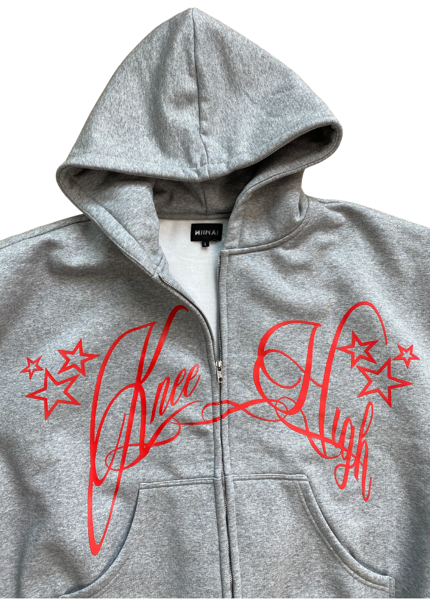 NIIHAI 'Stardom' Grey Marle Hoodie Zip Up