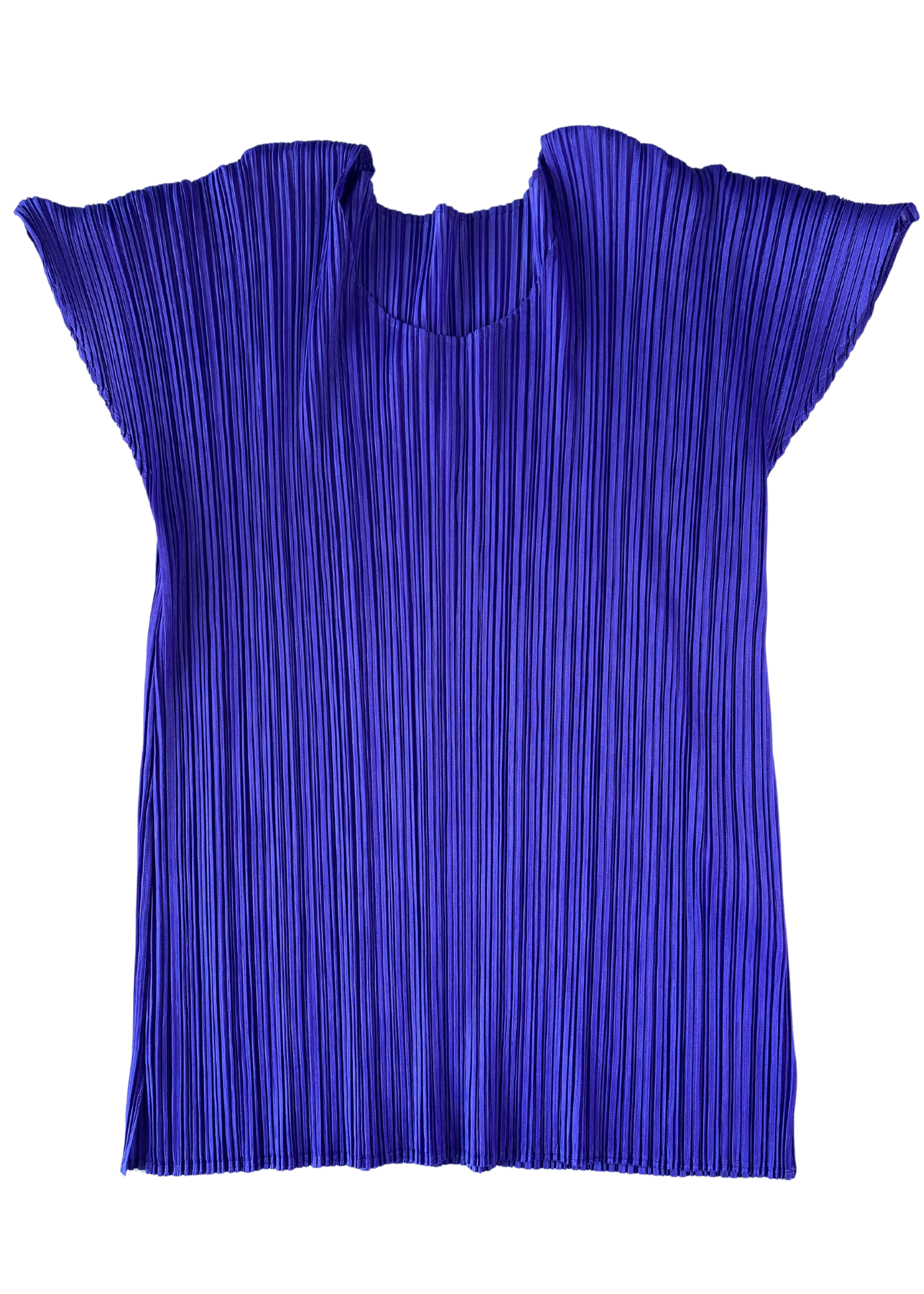 ISSEY MIYAKE PLEATS PLEASE Purple Pleated Scoop Neck