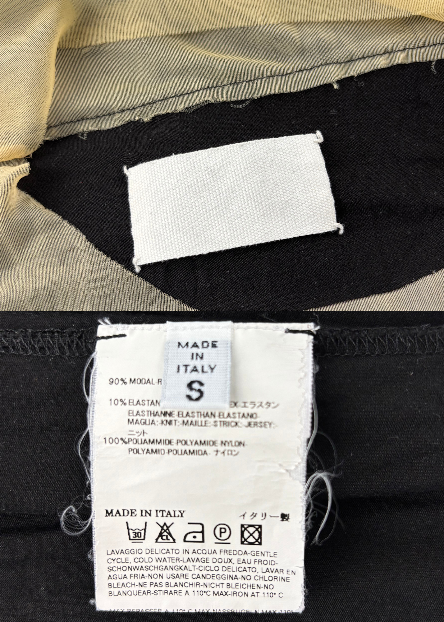 MAISON MARGIELA 2007 Black + Nude Mesh Long Sleeve