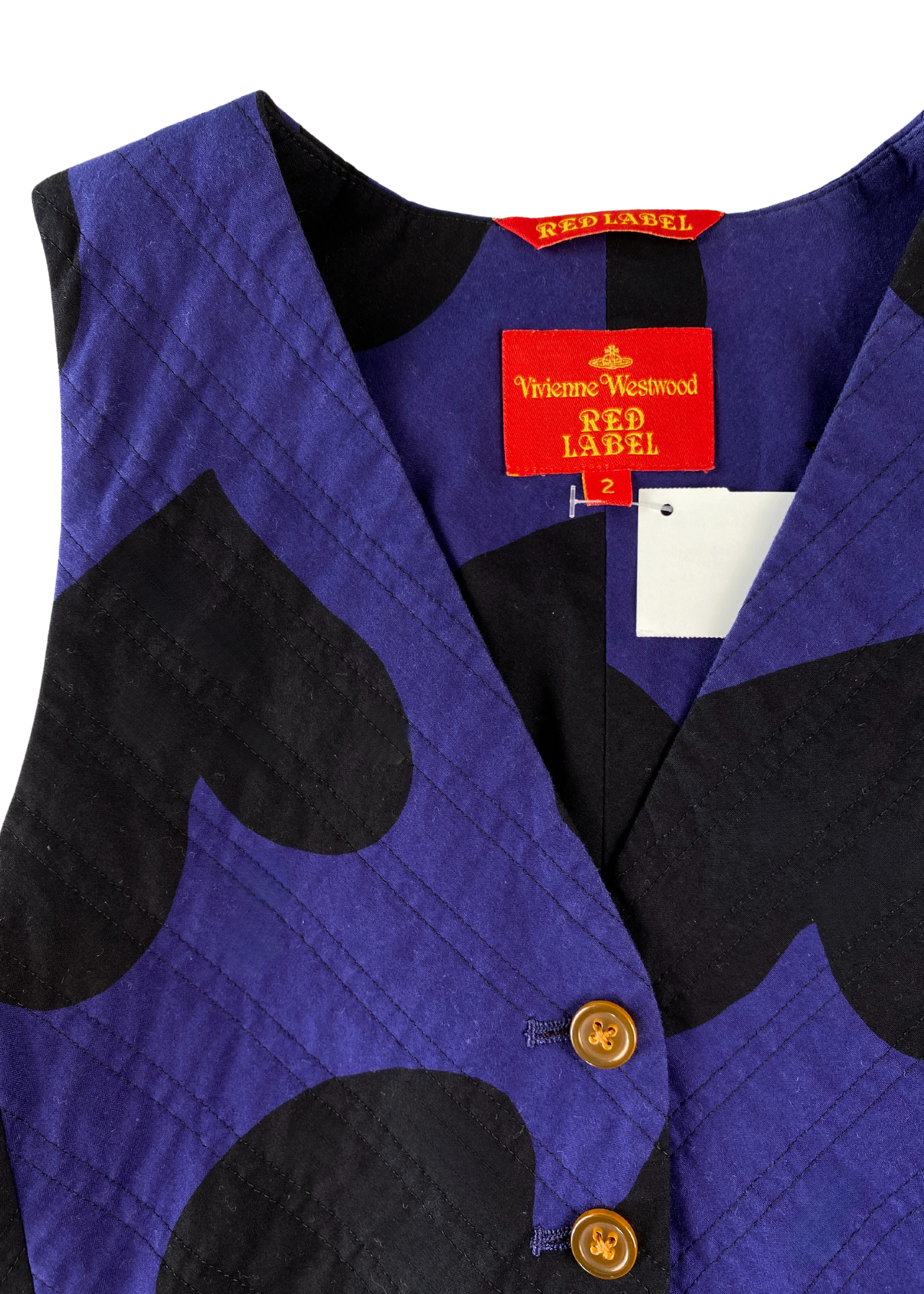 VIVIENNE WESTWOOD RED LABEL (AS IS) Quilted Heart Waistcoat
