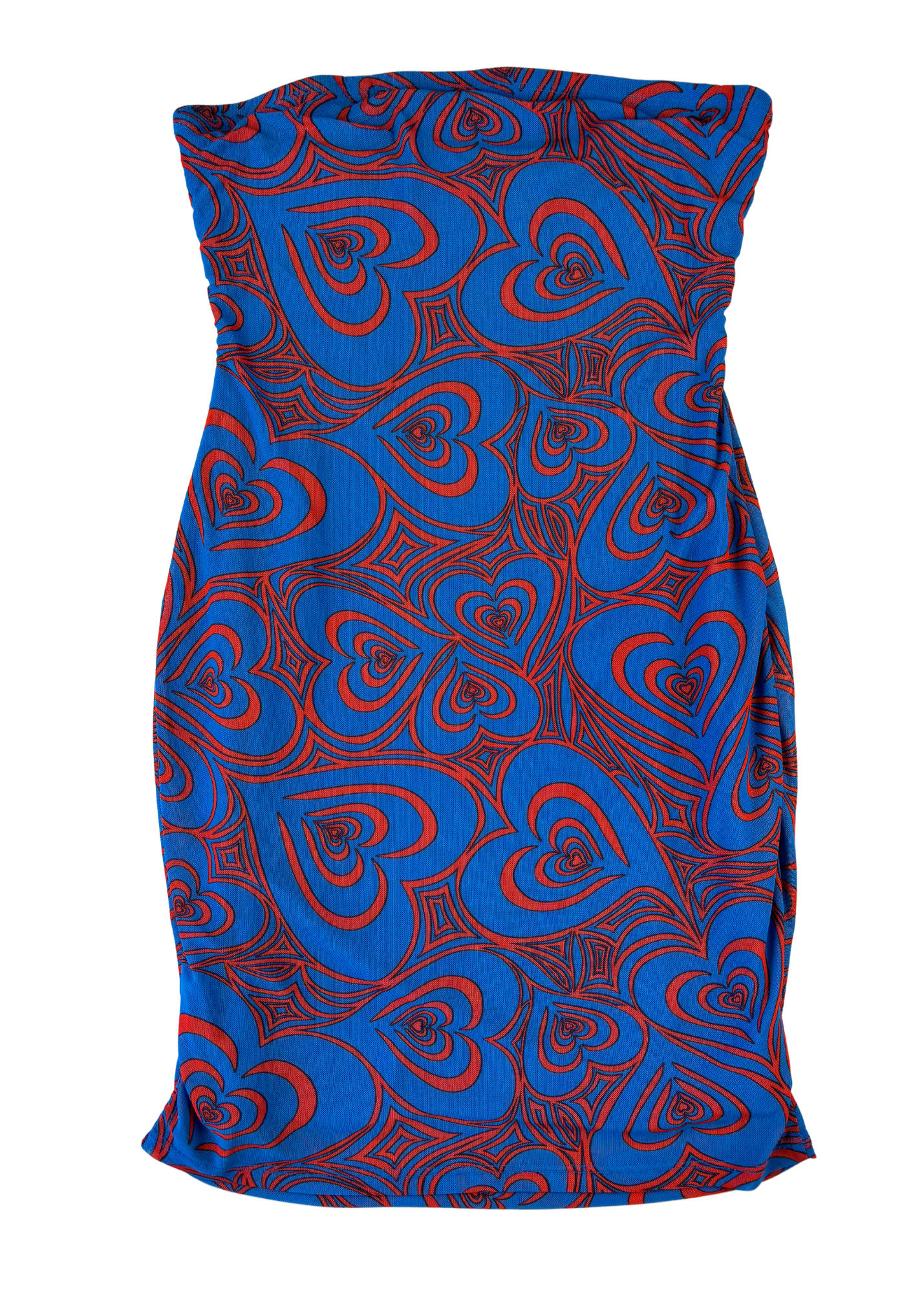 LISA SAYS GAH Psychedelic Heart Tube Mini Dress