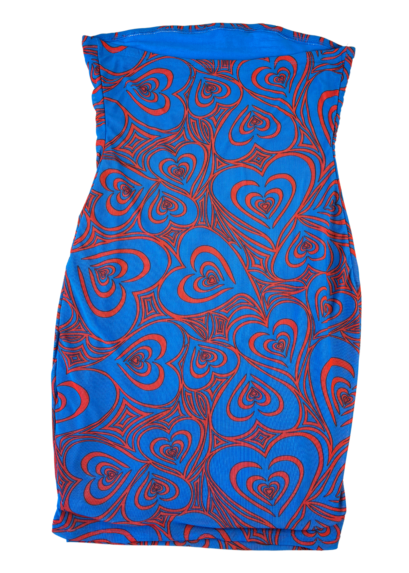 LISA SAYS GAH Psychedelic Heart Tube Mini Dress
