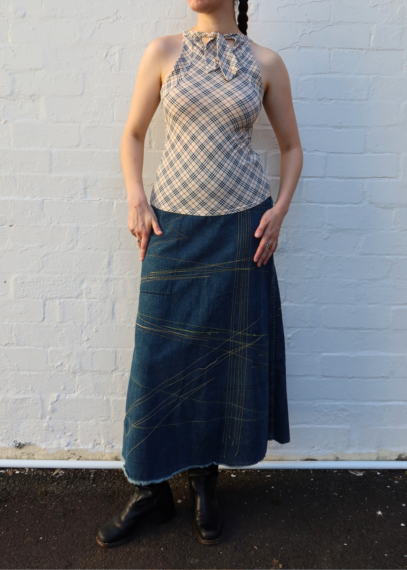 HYSTERIC GLAMOUR (AS IS) Denim Maxi Skirt