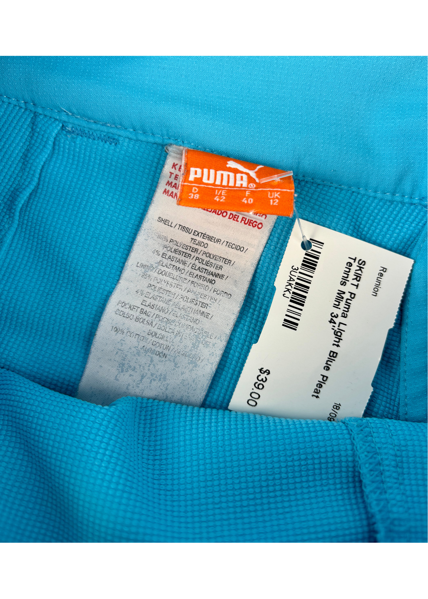 PUMA VINTAGE Blue Tennis Mini Skirt