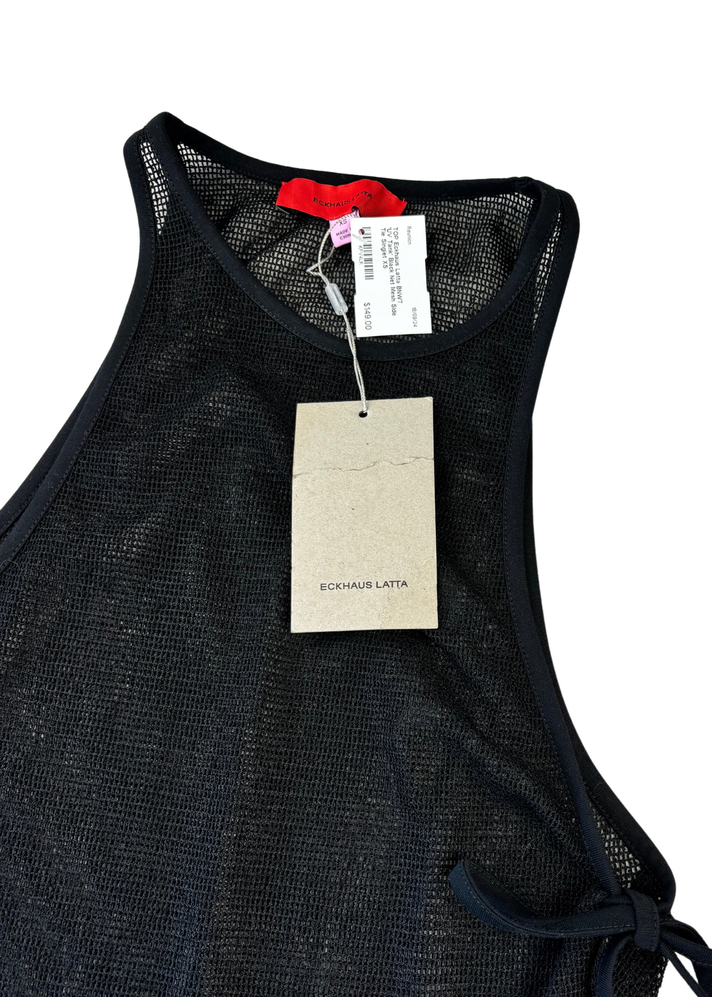 ECKHAUS LATTA (BNWT) Mesh Net 'UV' Tank Top