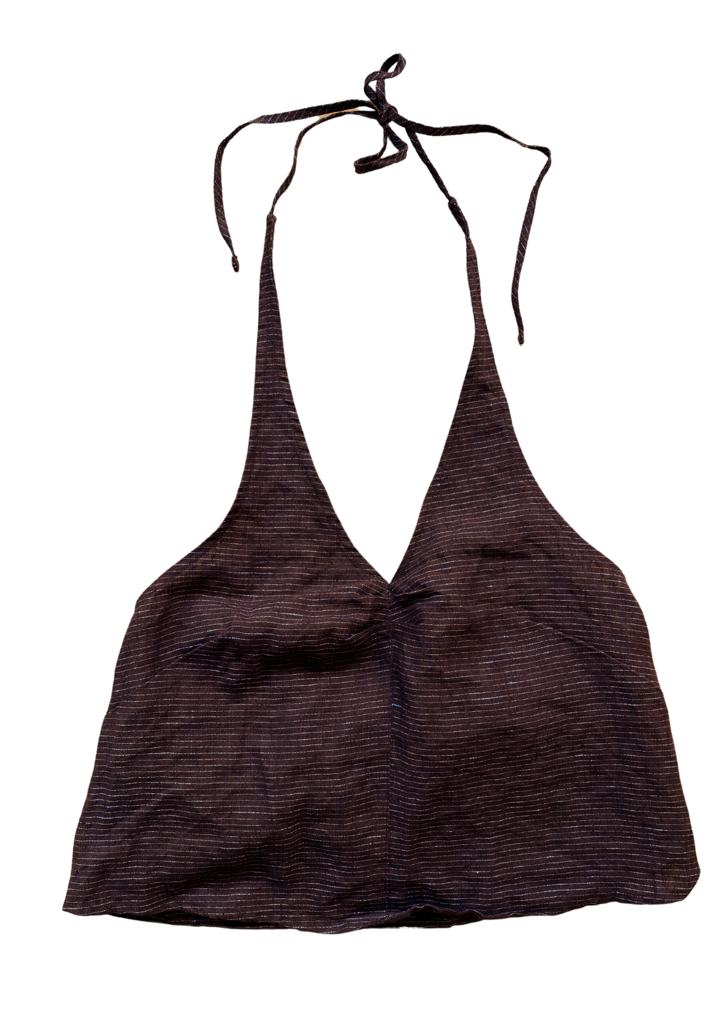 DEIJI STUDIOS (BNWT) 'Royal Stripe Linen Halter Top'