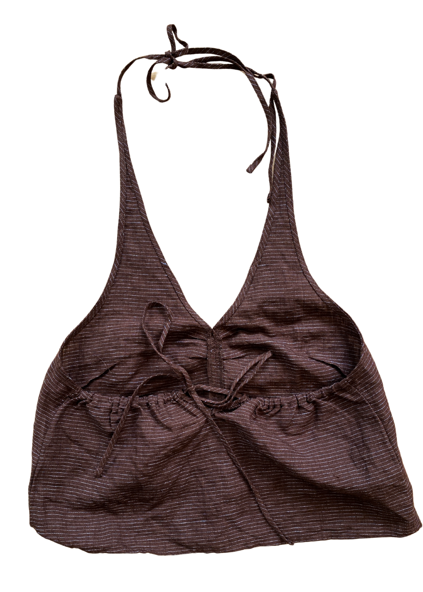 DEIJI STUDIOS (BNWT) 'Royal Stripe Linen Halter Top'