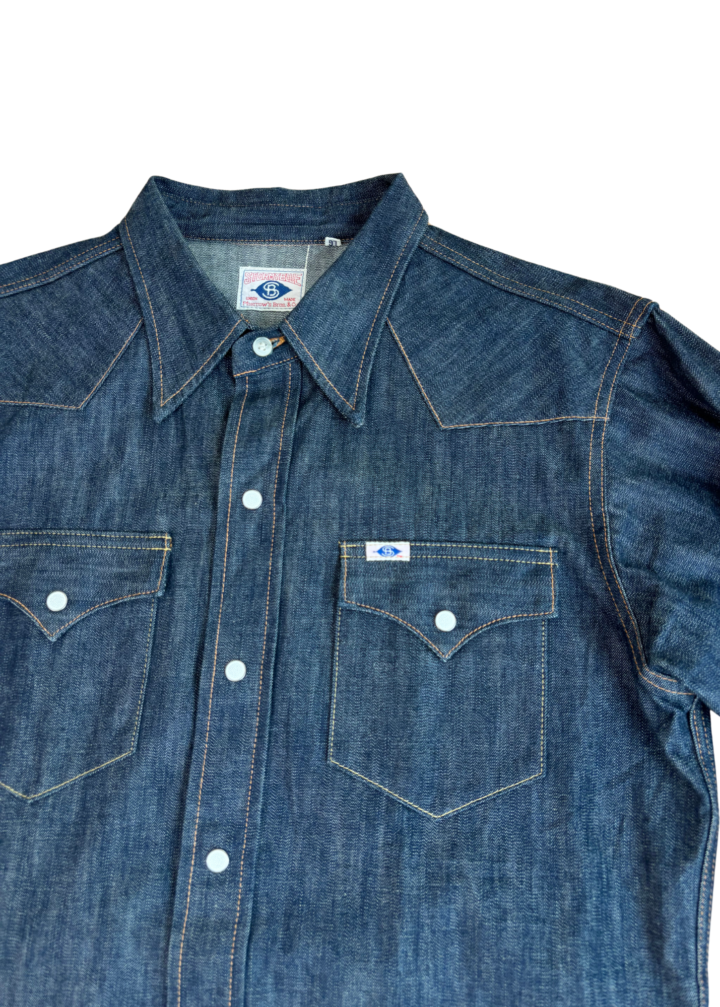 PHERROW'S BROS & CO Raw Denim Western Shirt