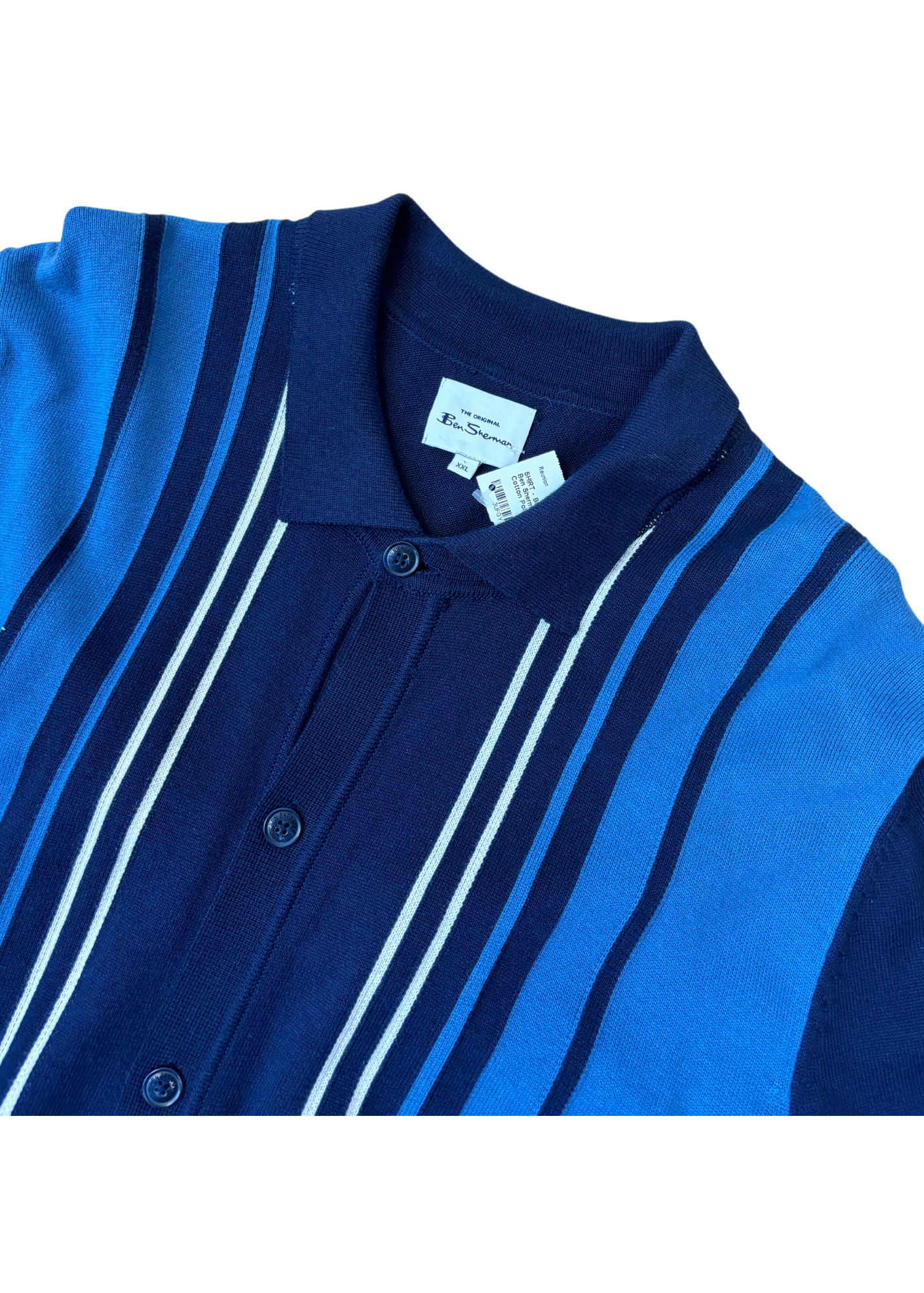 BEN SHERMAN Stripe Polo Cardigan