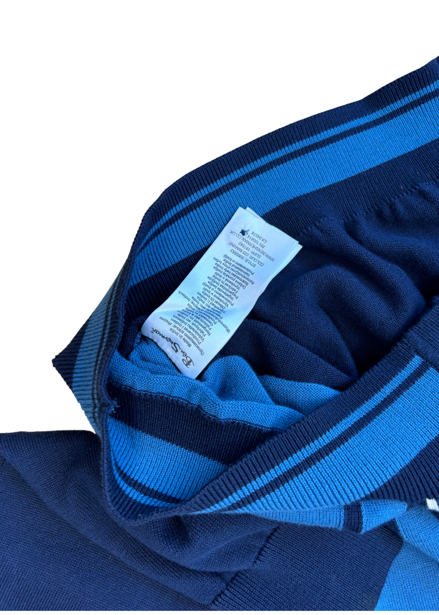 BEN SHERMAN Stripe Polo Cardigan