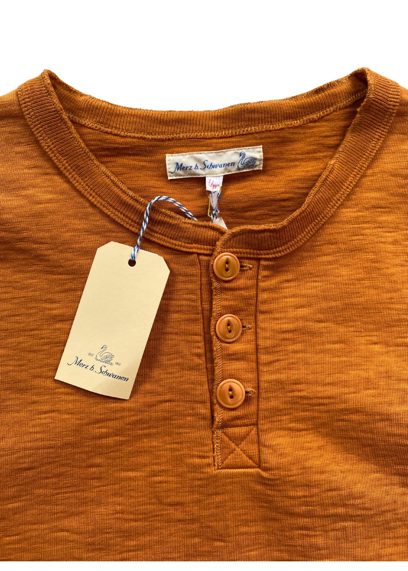 MERZ B. SCHWANEN (BNWT) Loopwheeled Henley Long Sleeve