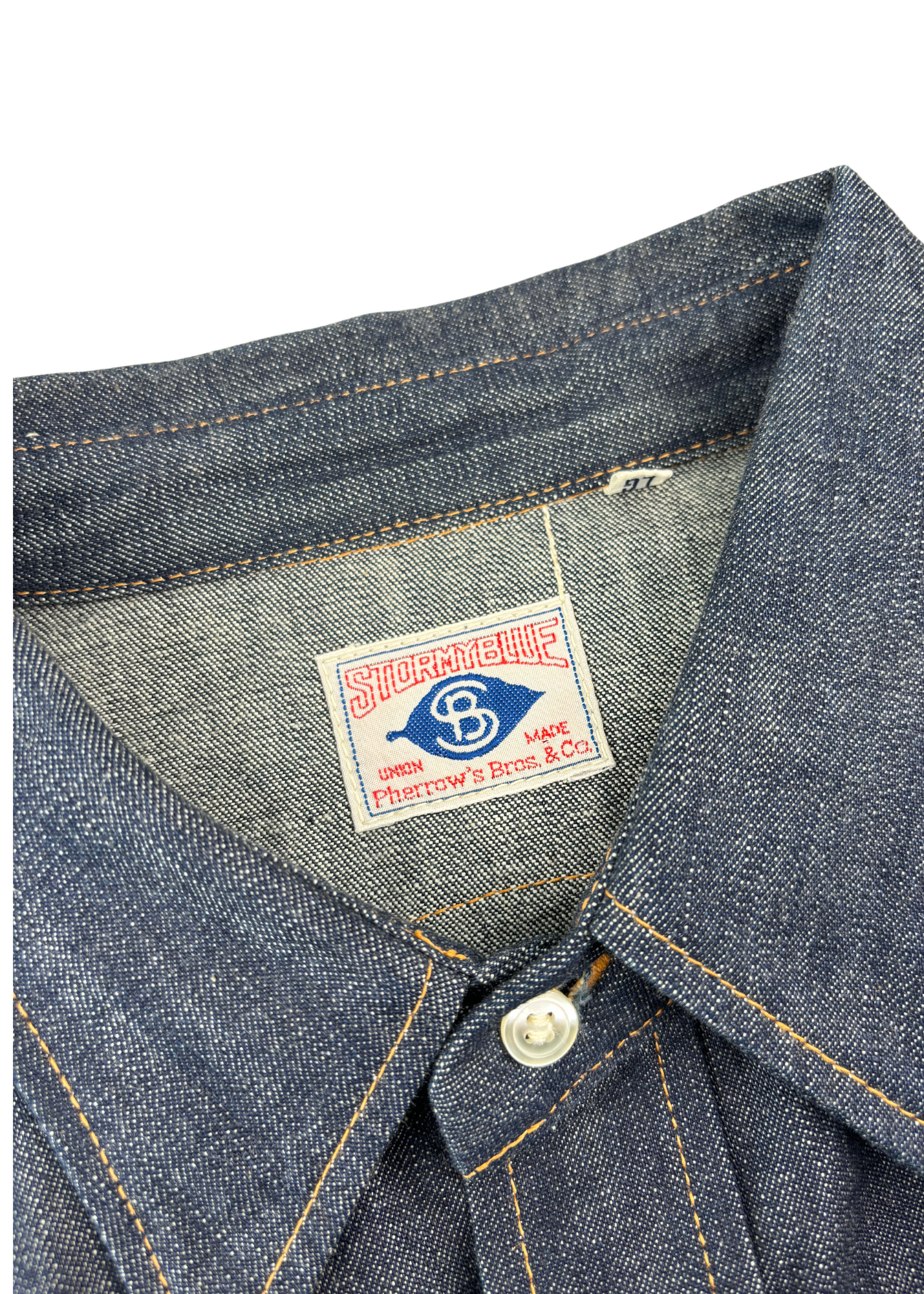 PHERROW'S BROS & CO Raw Denim Western Shirt