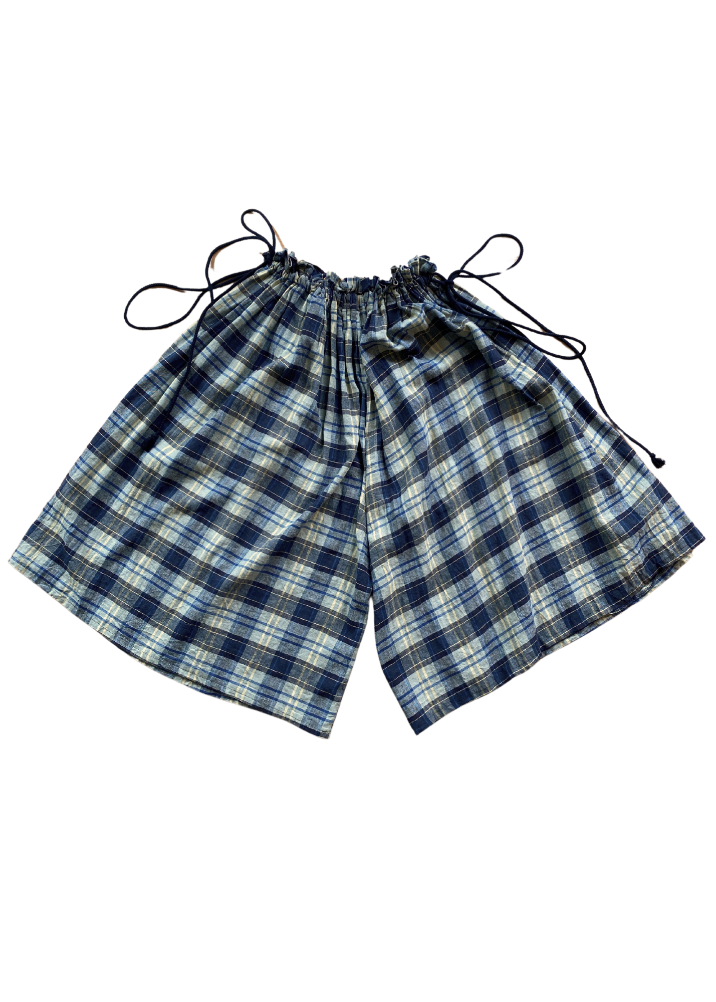 UNLABELED Tartan Flannel Wide Leg Shorts