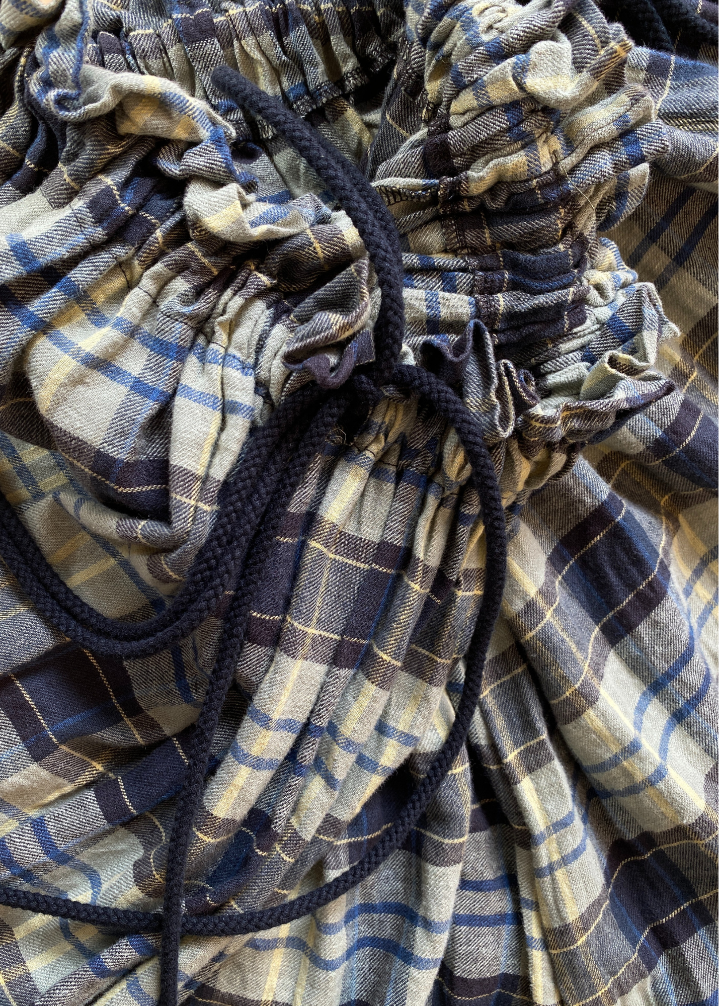 UNLABELED Tartan Flannel Wide Leg Shorts