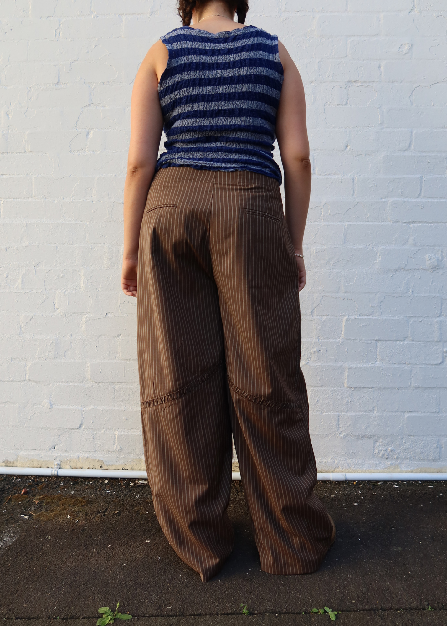 DEIJI STUDIOS (BNWT) Sable Stripe 'Channel Pant'