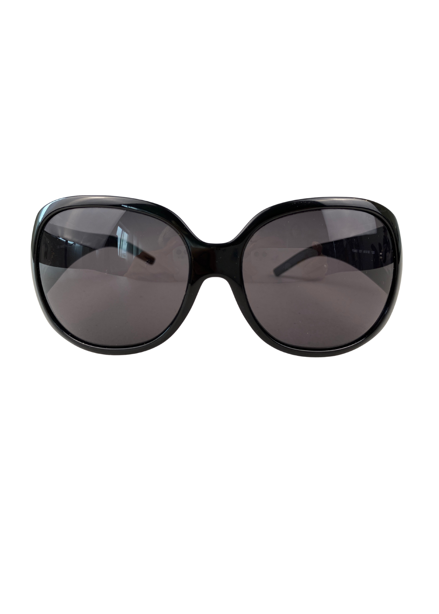 FENDI (AS IS) Black Oversize Monogram Arm Sunglasses