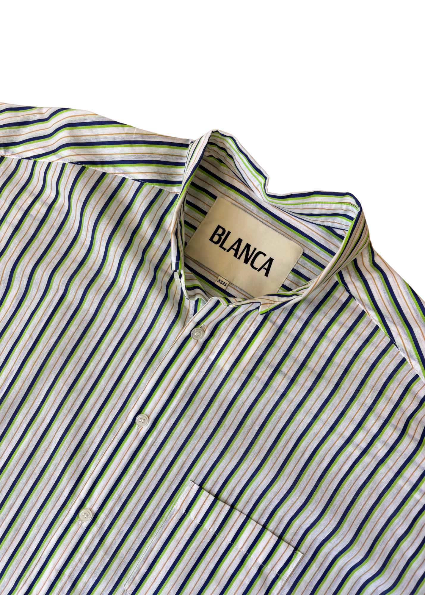 BLANCA Blue Green Stripe Button Down Shirt