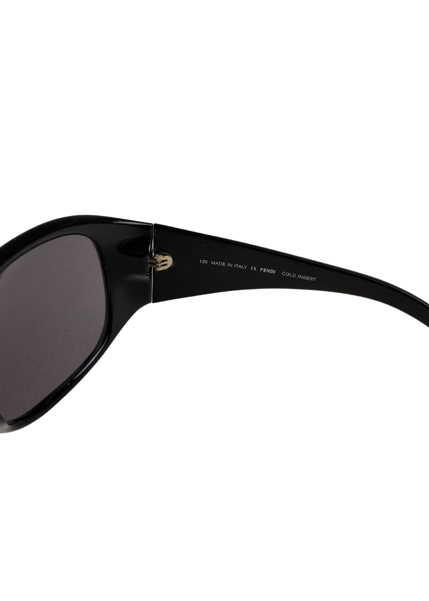 FENDI (AS IS) Black Oversize Monogram Arm Sunglasses