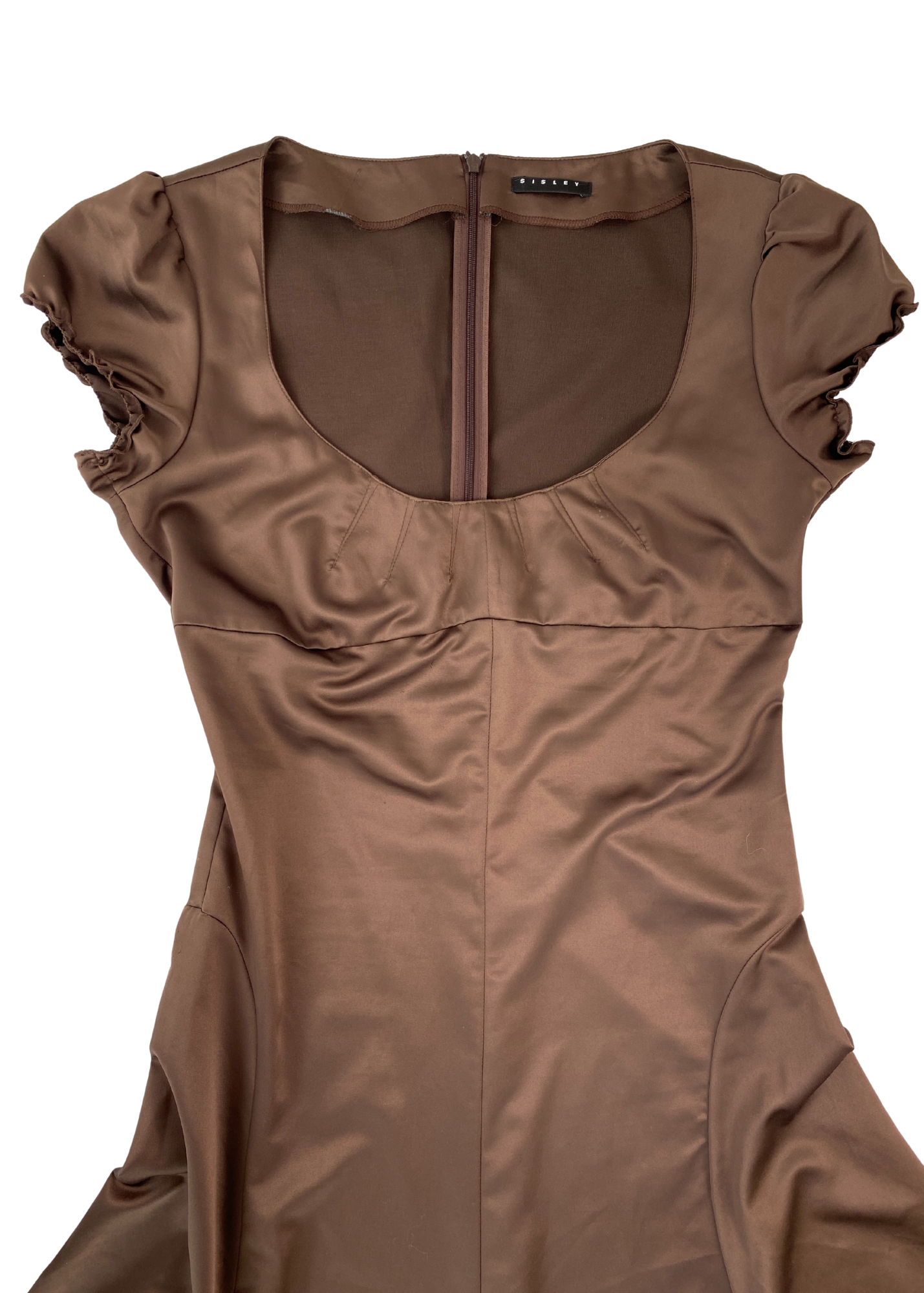 SISLEY (AS IS) Satin Babydoll Mini Dress