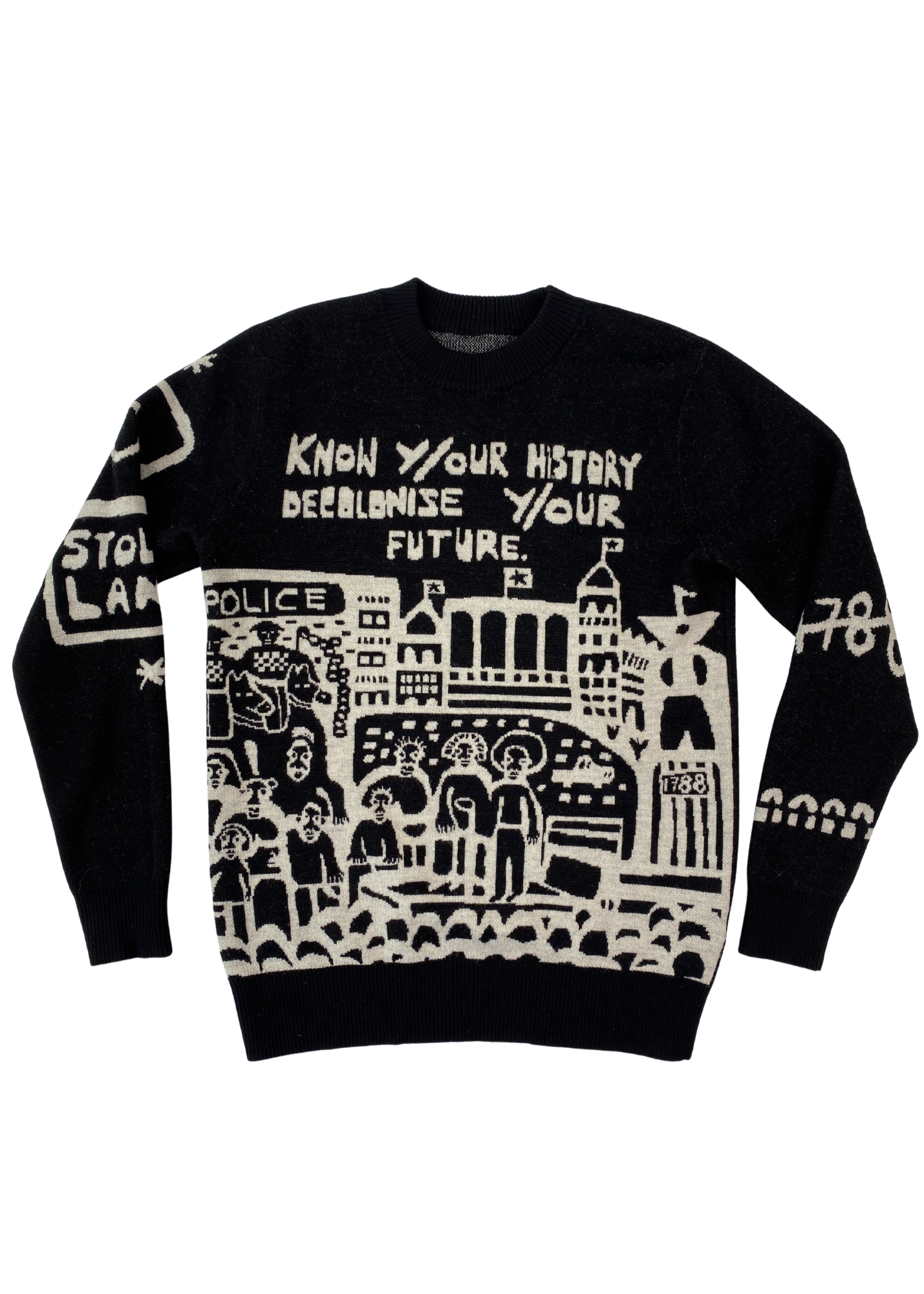 WAH WAH AUSTRALIA X ARETHA BROWN Merino Crewneck Knit