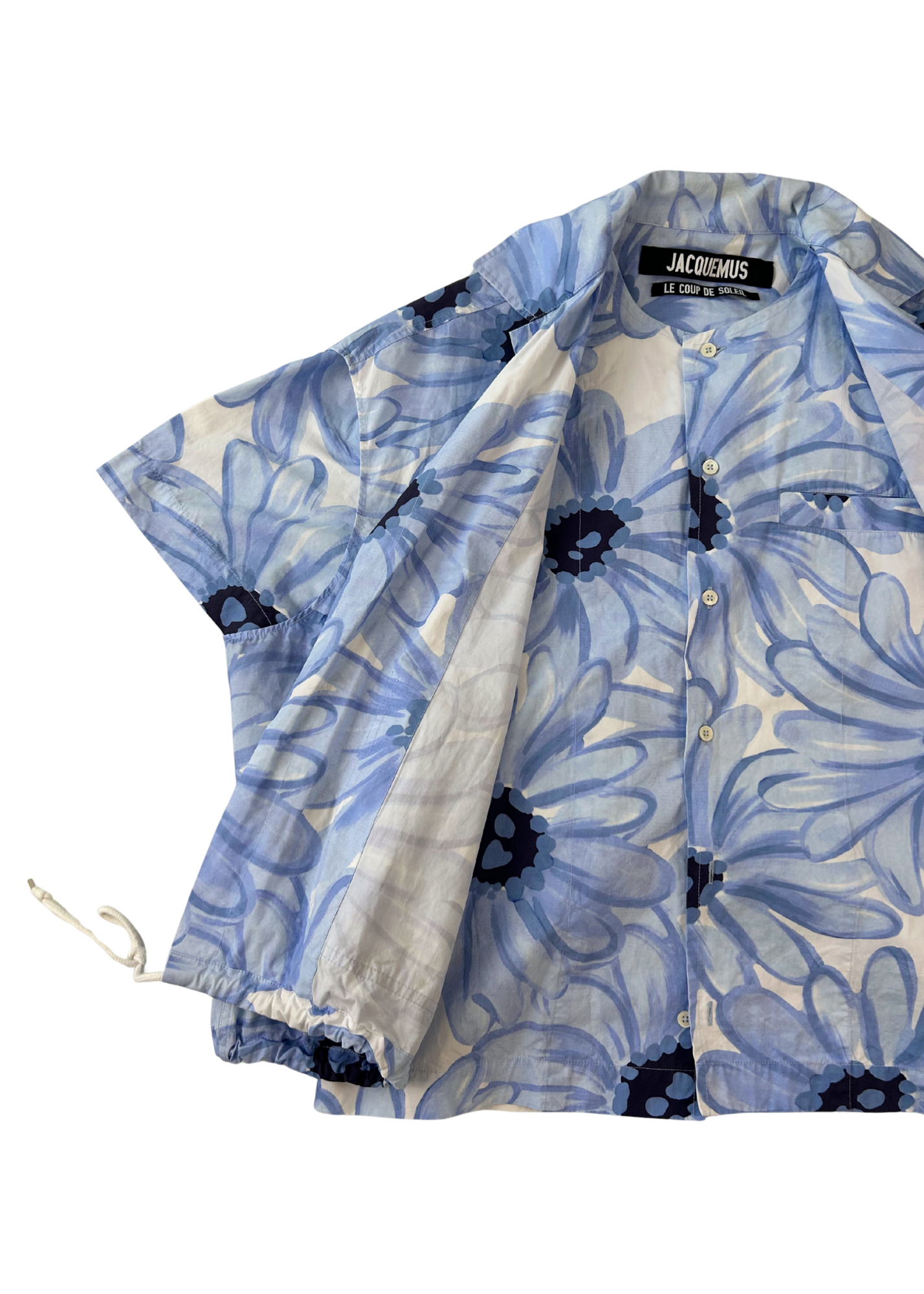 JACQUEMUS 'Le Coup De Soleil' Watercolour Shirt w Attached Vest