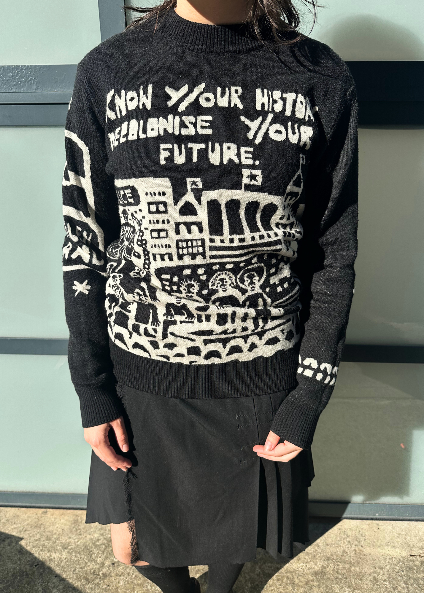 WAH WAH AUSTRALIA X ARETHA BROWN Merino Crewneck Knit