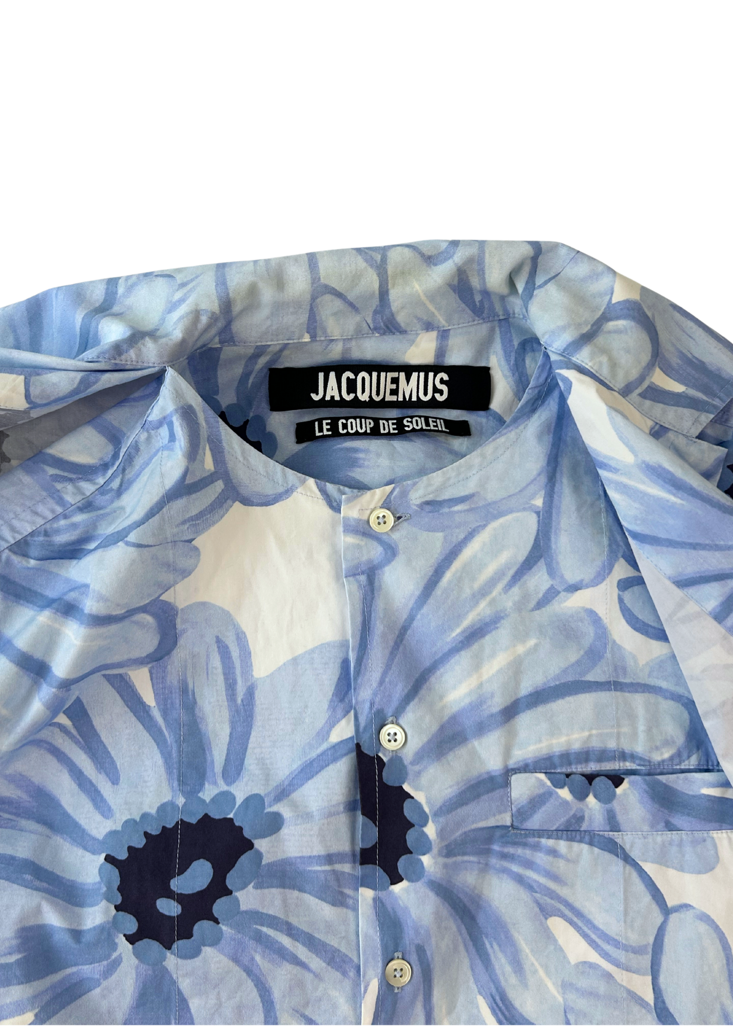 JACQUEMUS 'Le Coup De Soleil' Watercolour Shirt w Attached Vest