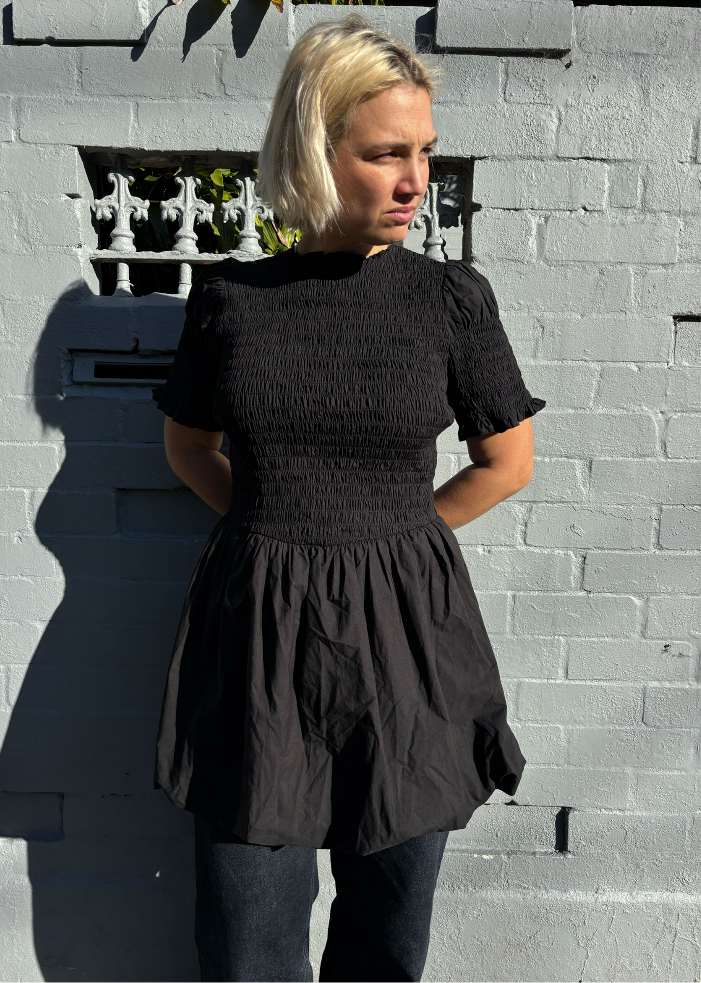 APRES STUDIO (BNWT) Ruched Mini Bubble Dress