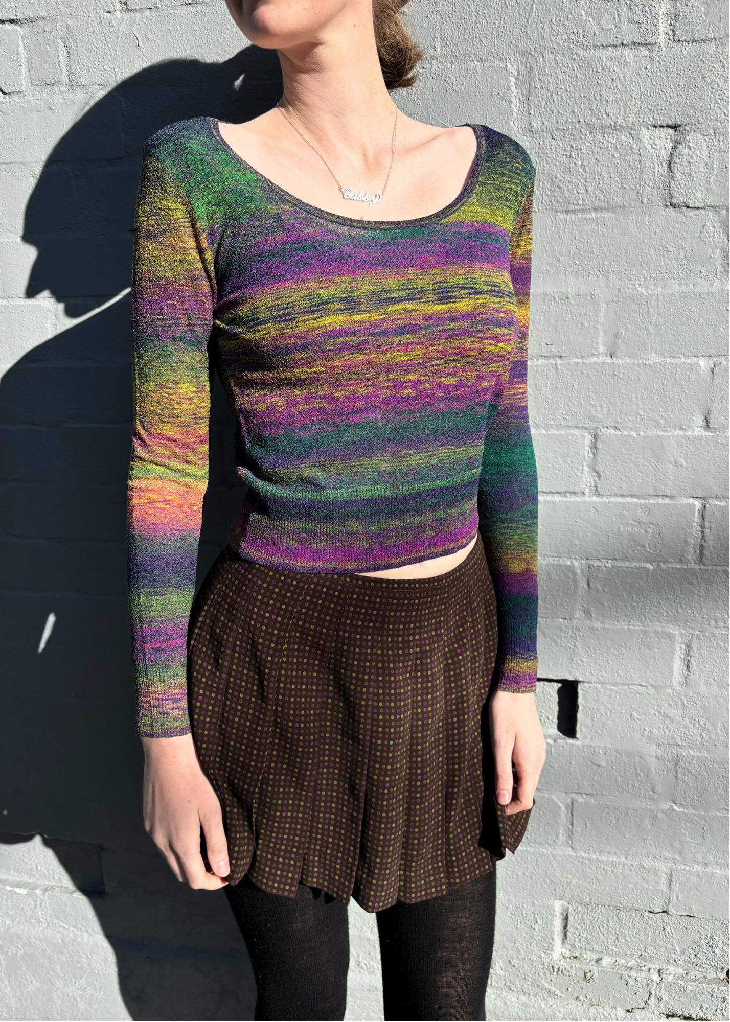 SIMON MILLER Gradient Knit Cropped Top