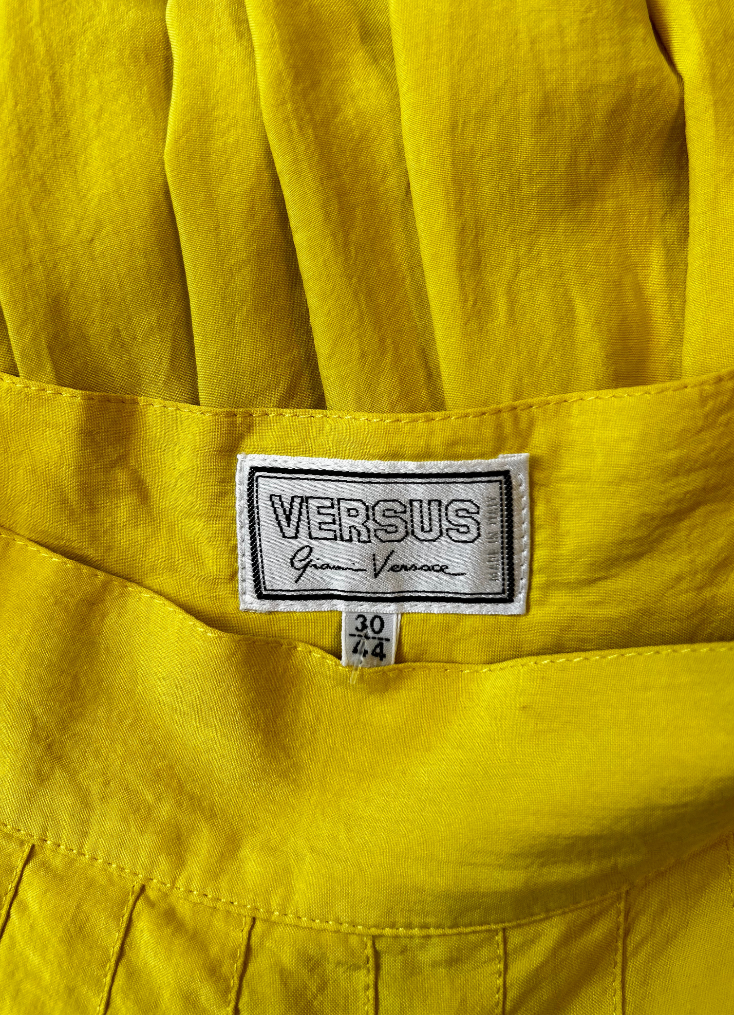 VERSUS VERSACE (AS IS) Silk Pleated Mini Skirt