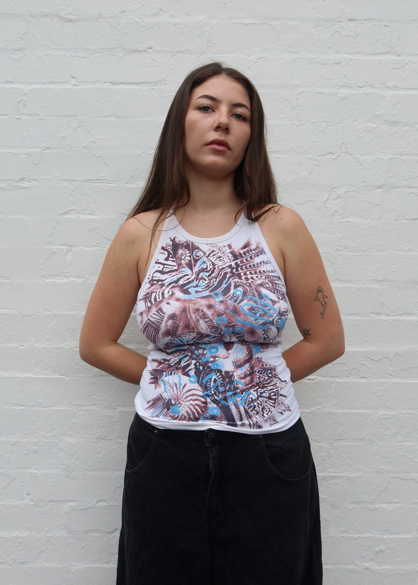 SAVE THE QUEEN Vintage (AS IS) Animal Print Tank W/ Lace Back Panel