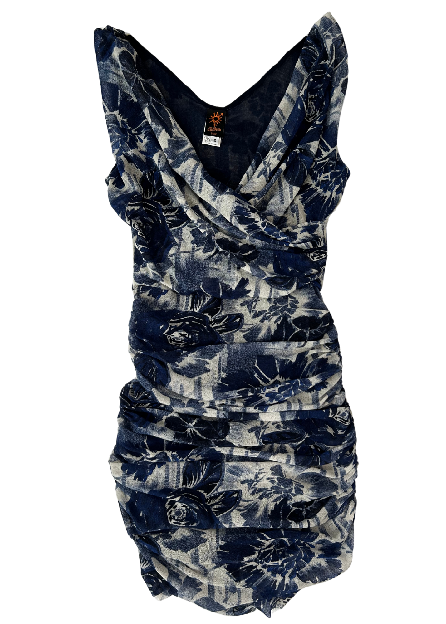 JEAN PAUL GAULTIER 2000's Floral Mesh Mini Dress