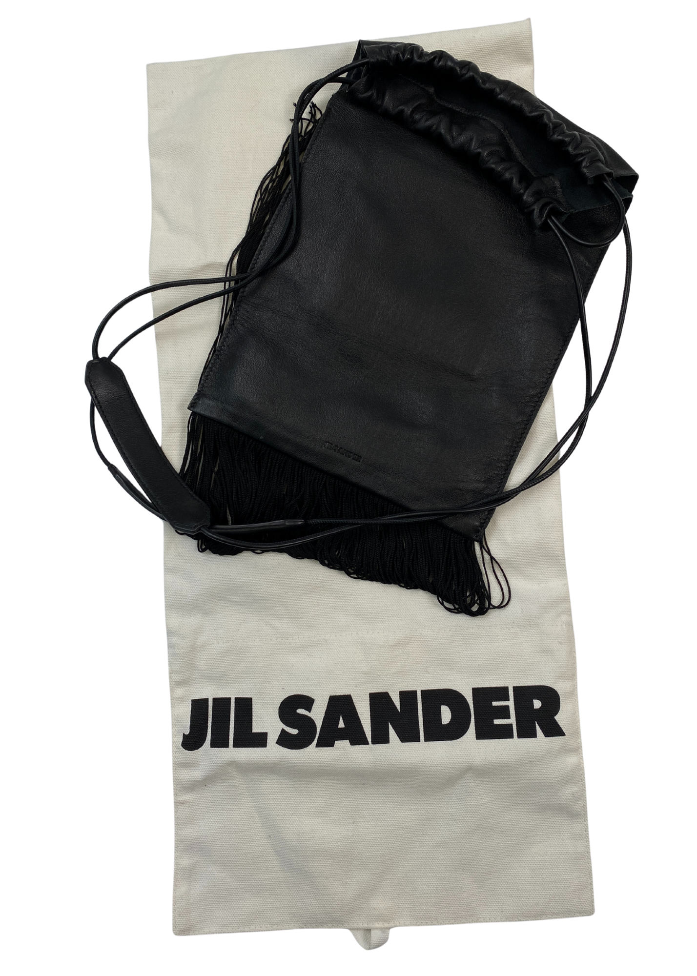 JIL SANDER Leather Fringe Bag