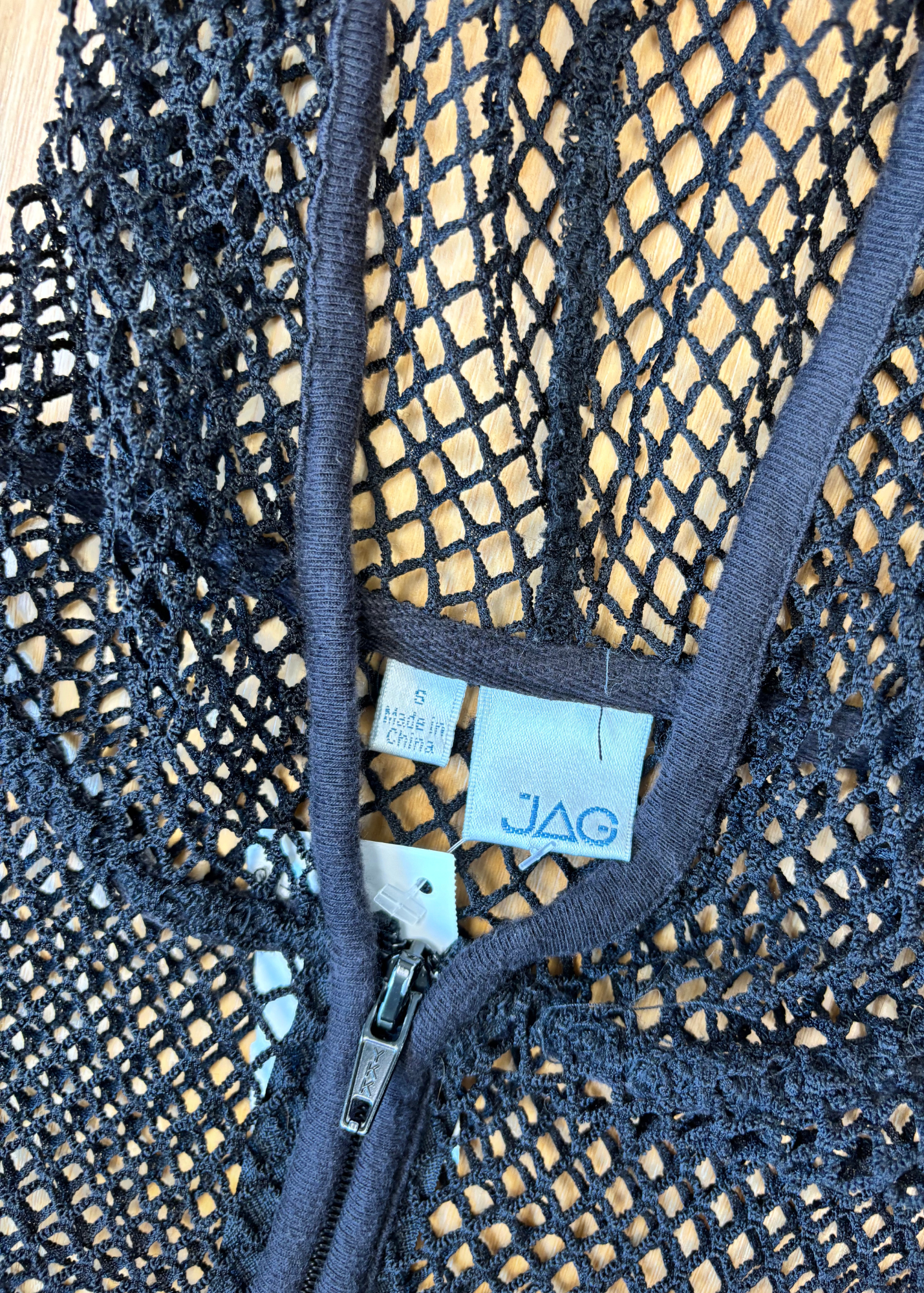 JAG VINTAGE Fishnet Zip Up Hoodie