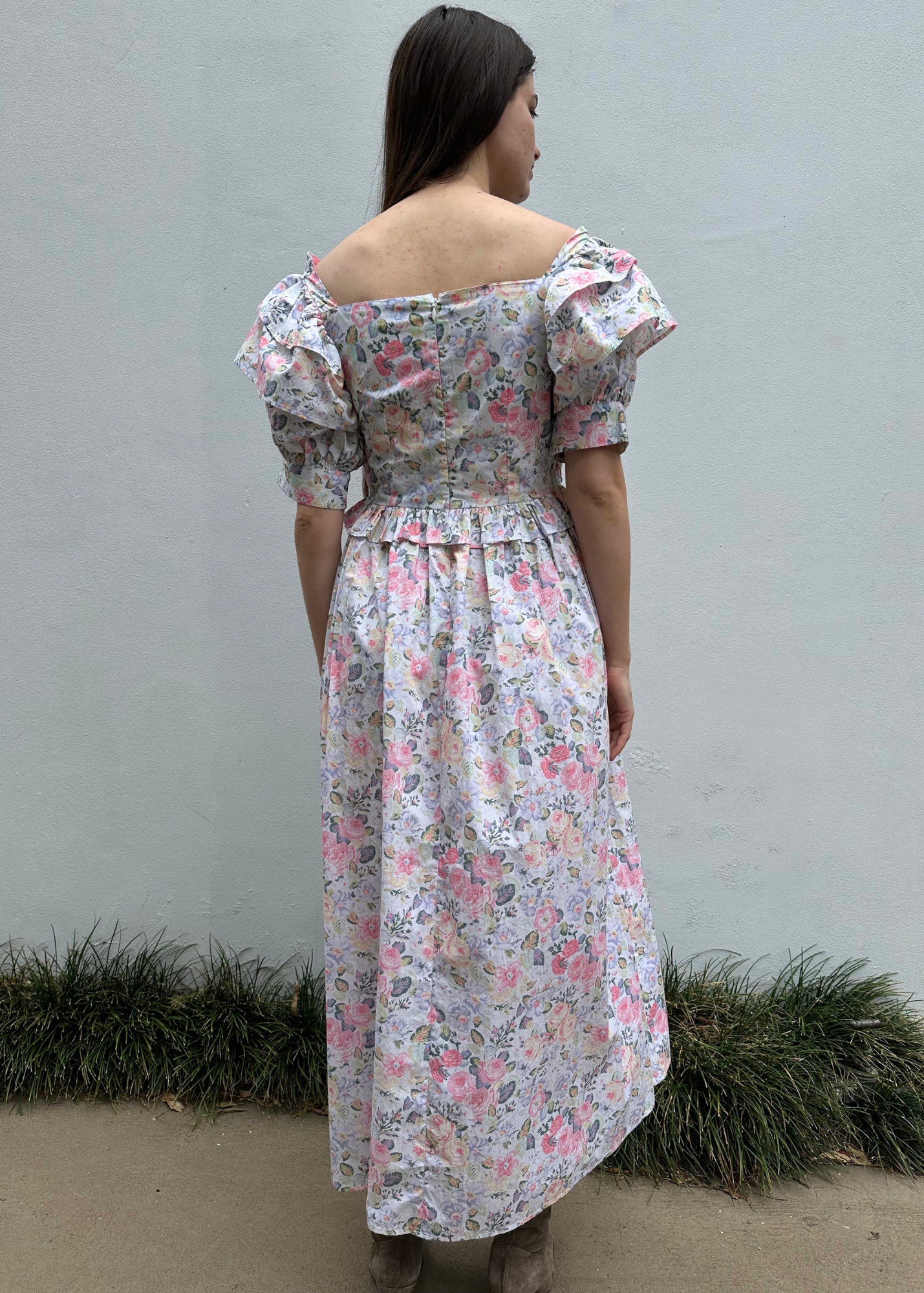 BATSHEVA x LAURA ASHLEY (BNWT) 'Eden' Floral Puff Sleeve Midi Dress