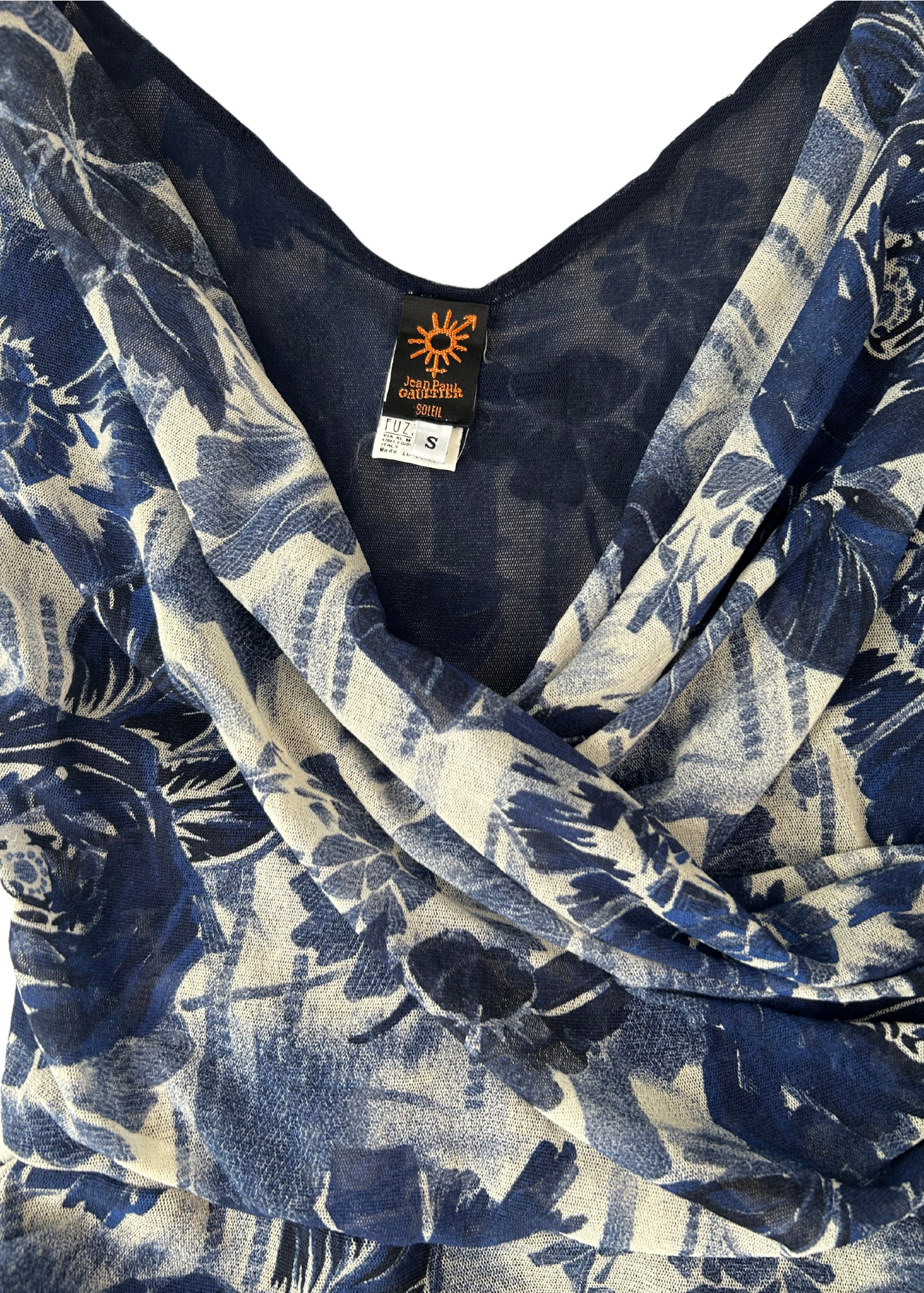 JEAN PAUL GAULTIER 2000's Floral Mesh Mini Dress