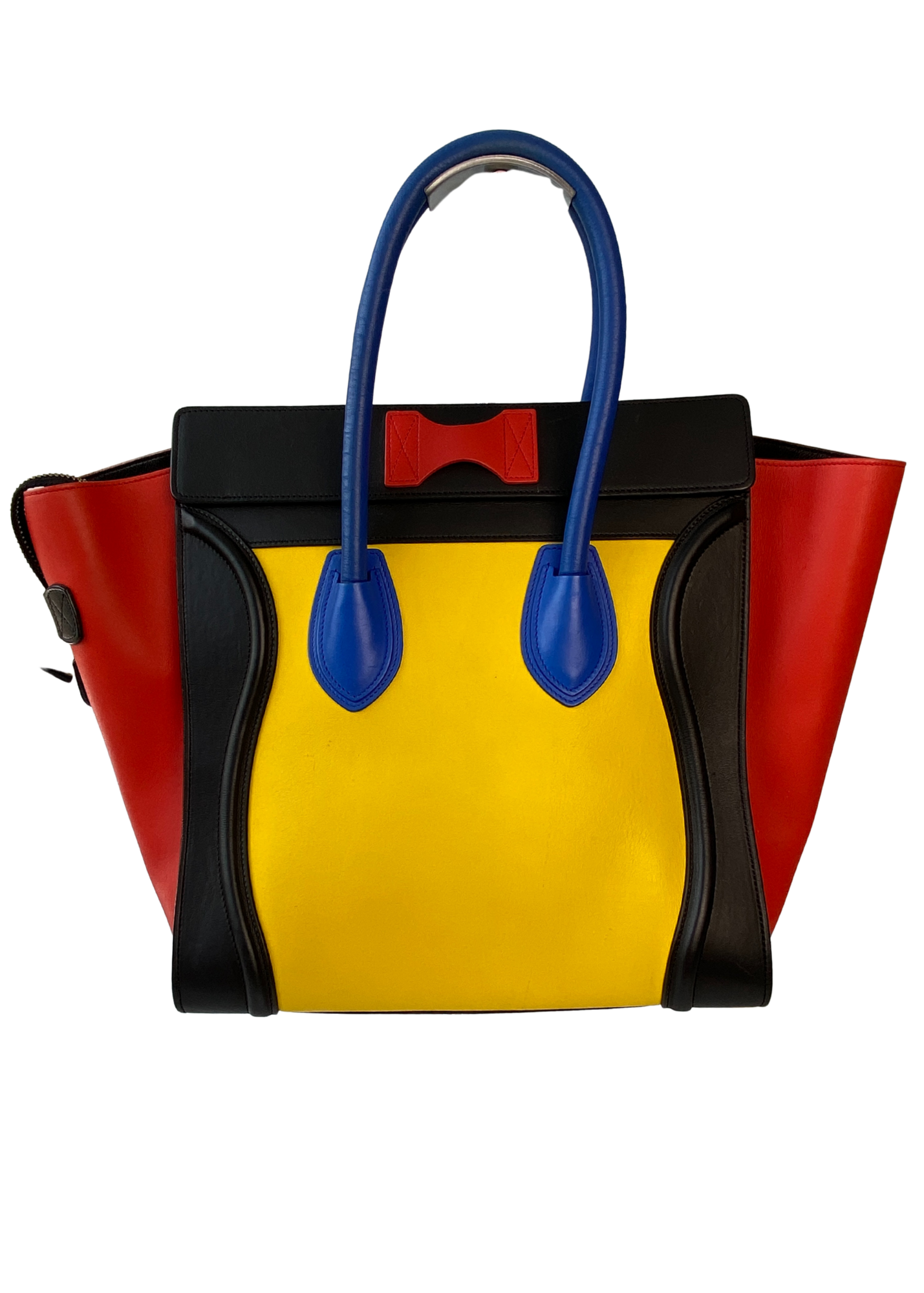 CELINE (AS IS) SS14 Primary Leather Luggage Tote Bag