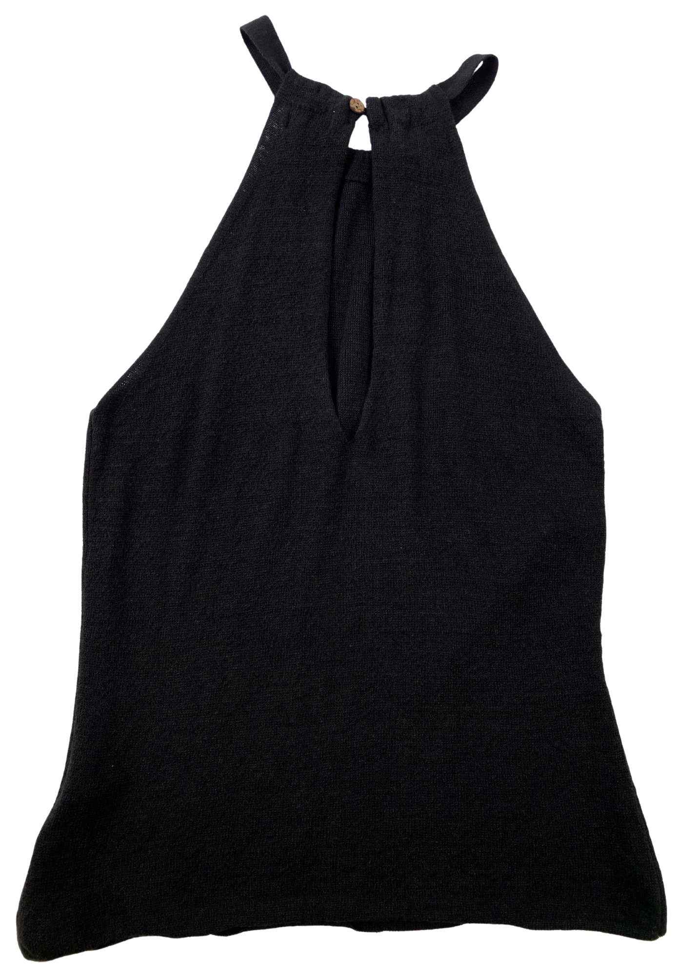 ST AGNI Linen Blend High Neck Top