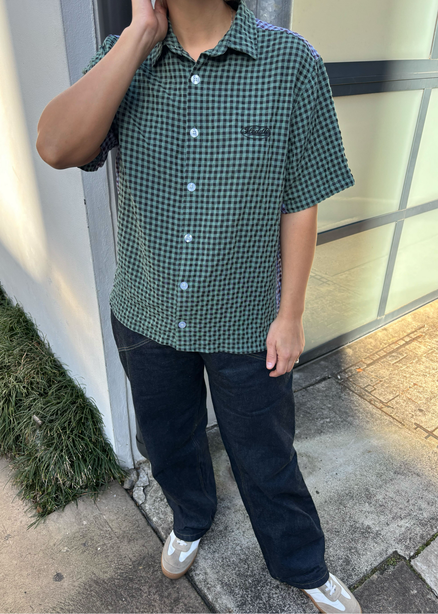 HODDLE Gingham Button Up Shirt