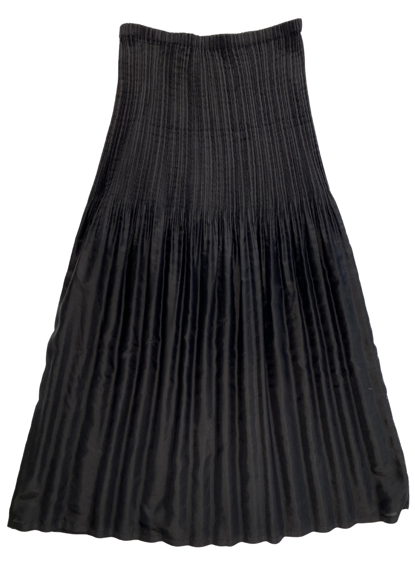 ISSEY MIYAKE (AS IS) Drop Waist Pleat Midi Skirt