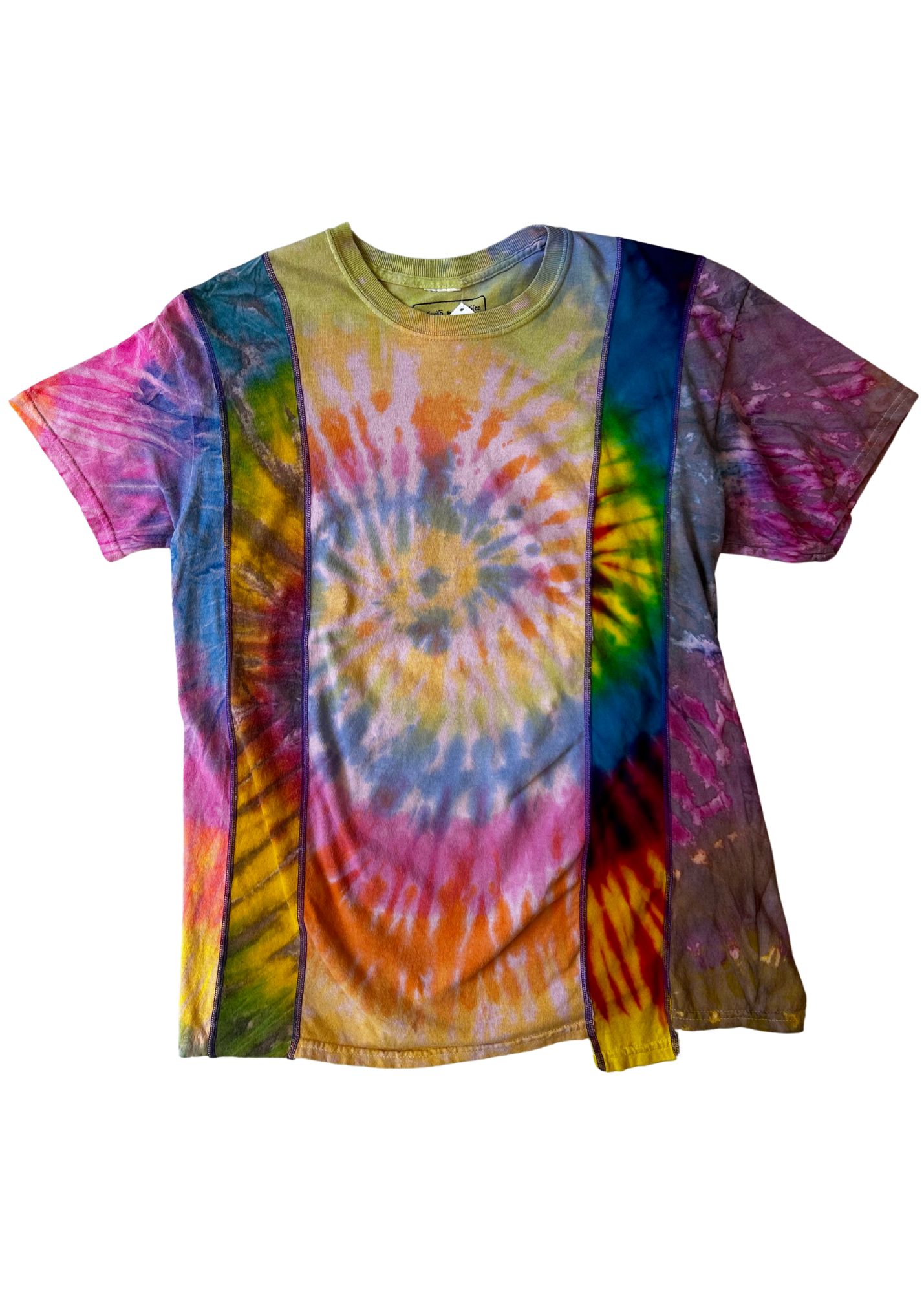 REBUILD X NEEDLES Tie Dye Exposed Seam T-Shirt