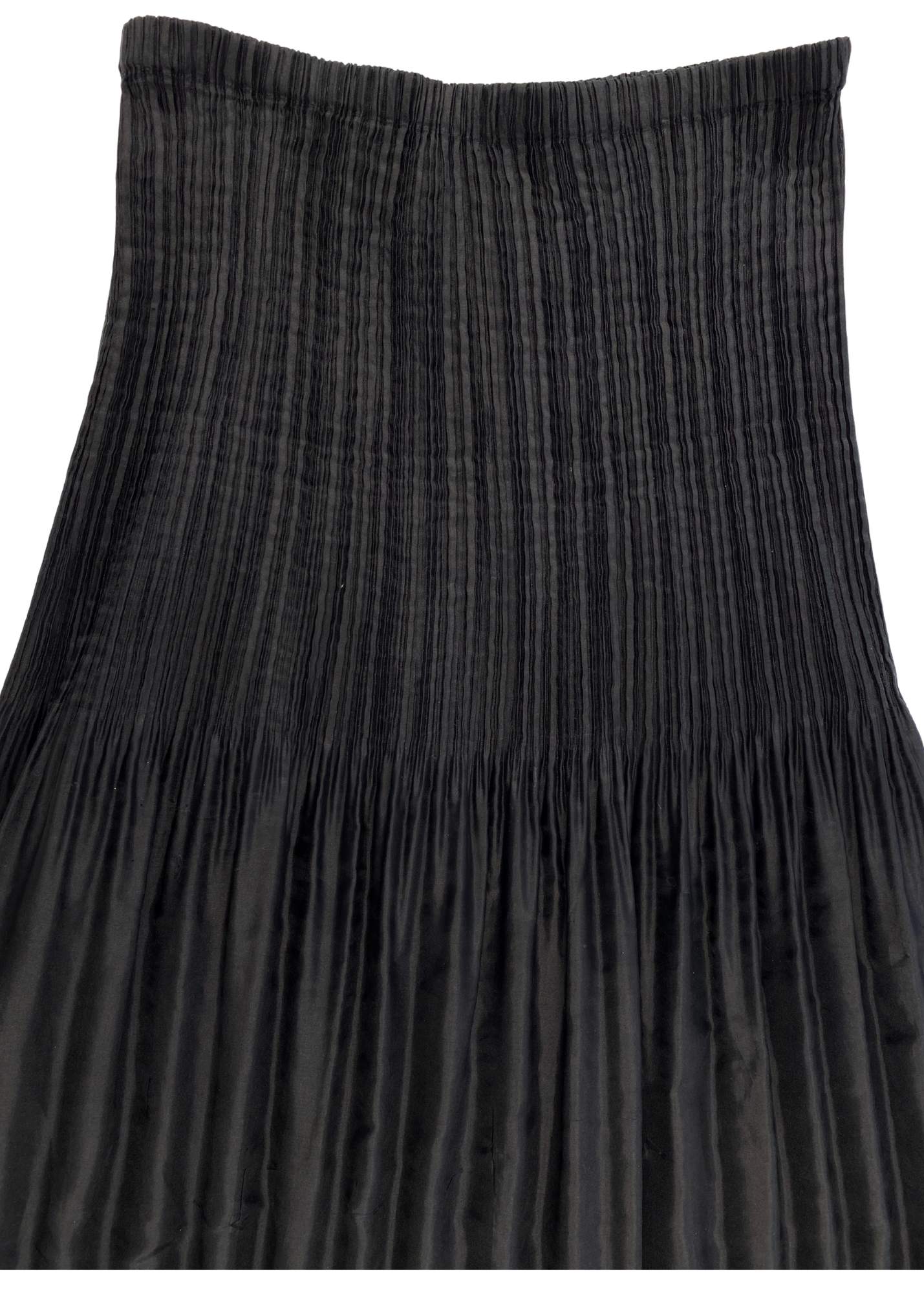 ISSEY MIYAKE (AS IS) Drop Waist Pleat Midi Skirt