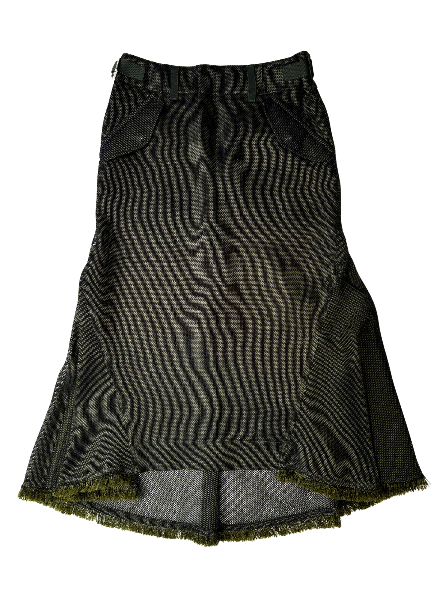 SACAI Resort 2016 Textured Fishtail Midi Skirt