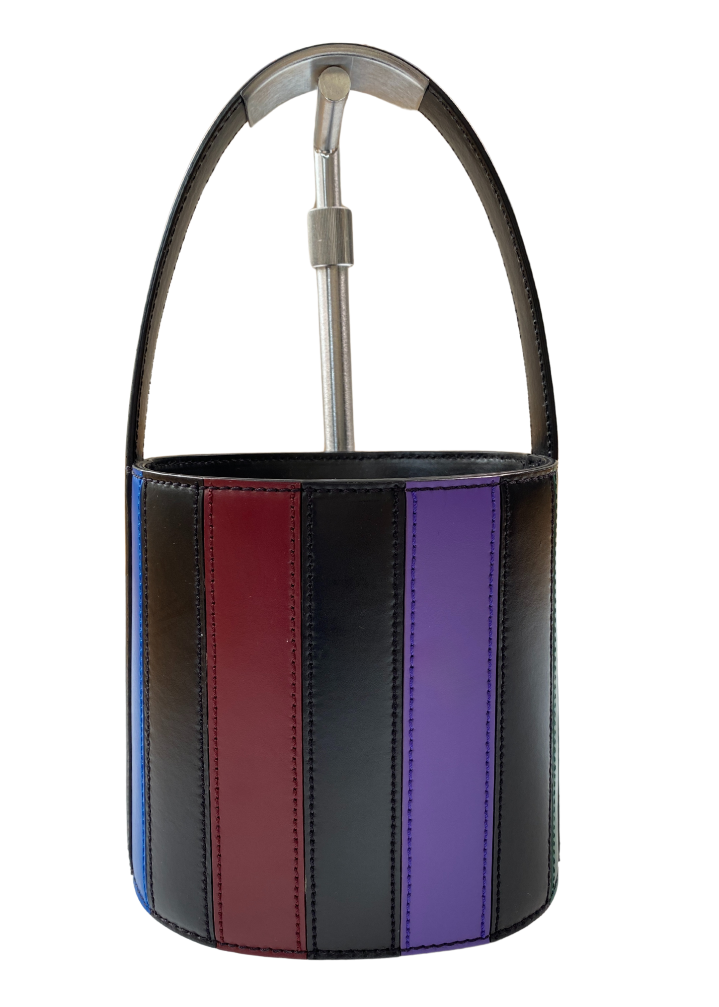 STAUD Patchwork Leather Bucket Bag