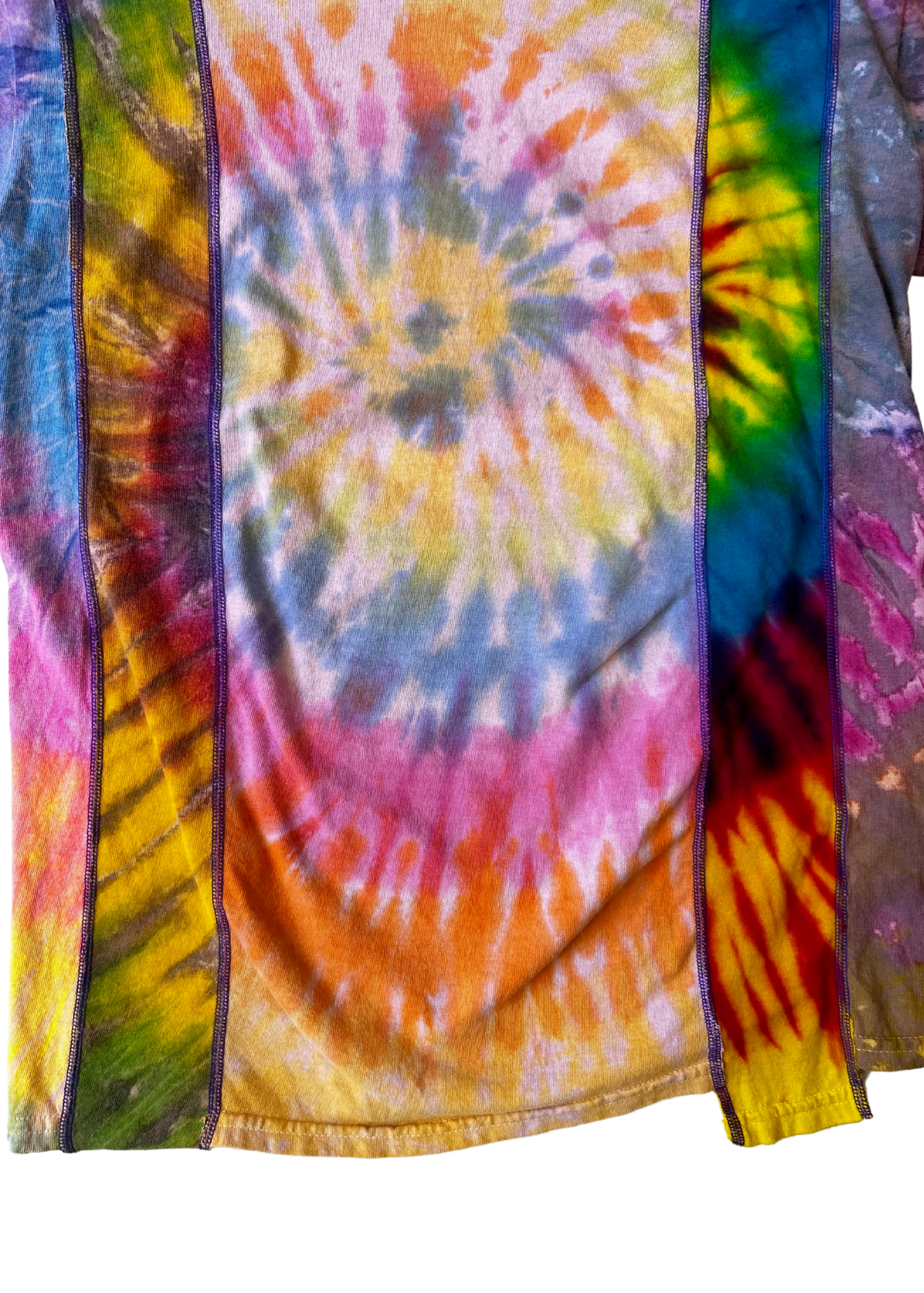 REBUILD X NEEDLES Tie Dye Exposed Seam T-Shirt