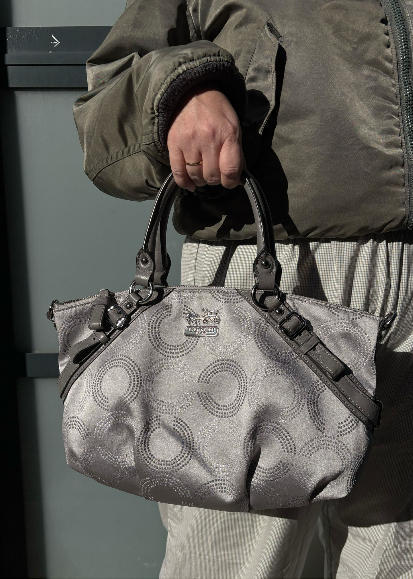 COACH (AS IS) 'Madison' Two Handle Canvas Handbag